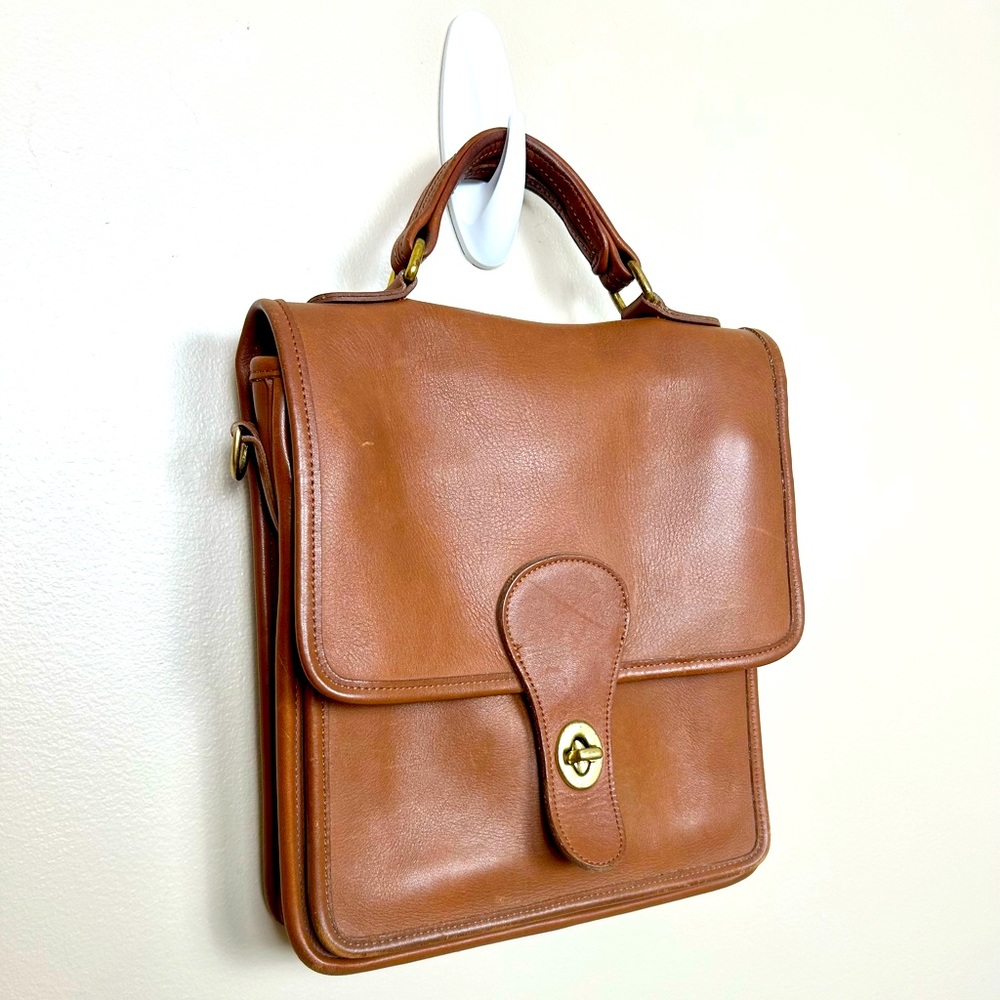 Vintage Coach Station Bag in Brown